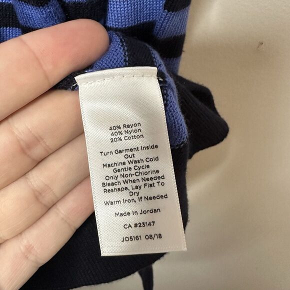 Talbots Women’s Striped Long Sleeve Sweater Crewneck Blue Size XLP NWT - Picture 5 of 5